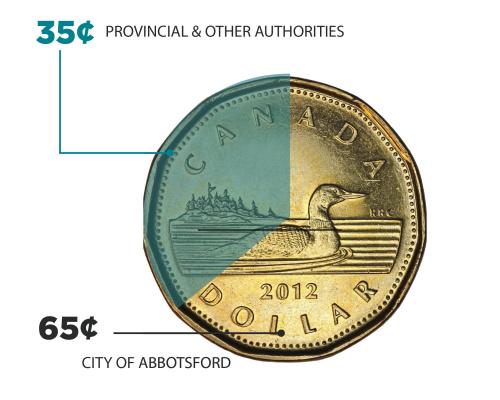 Tax calculation loonie graphic