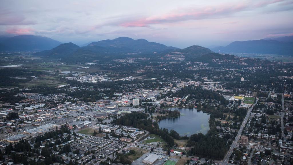 Aerial view of Mill Lake