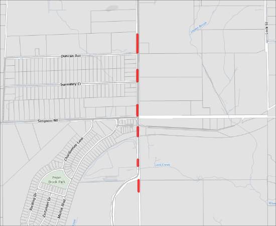Single Lane, Alternating Traffic for Borehole Drilling on Ross Road