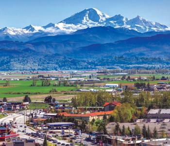 View of mount baker and south fraser way abbotsford