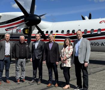 Conair Vice President of Business Development Jeff Berry gave Mayor Siemens and Councillors Warkentin, Gibson, Driessen, Loewen and Ross (not pictured) and City staff a tour of their facilities as part of the City’s Business Spotlight Series.